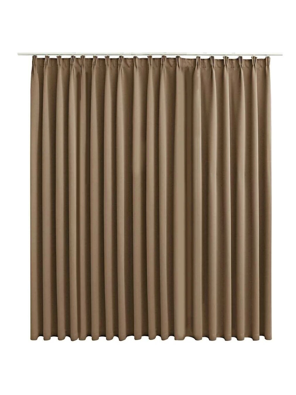 Night curtain with hooks, taupe color, 290x245cm 1