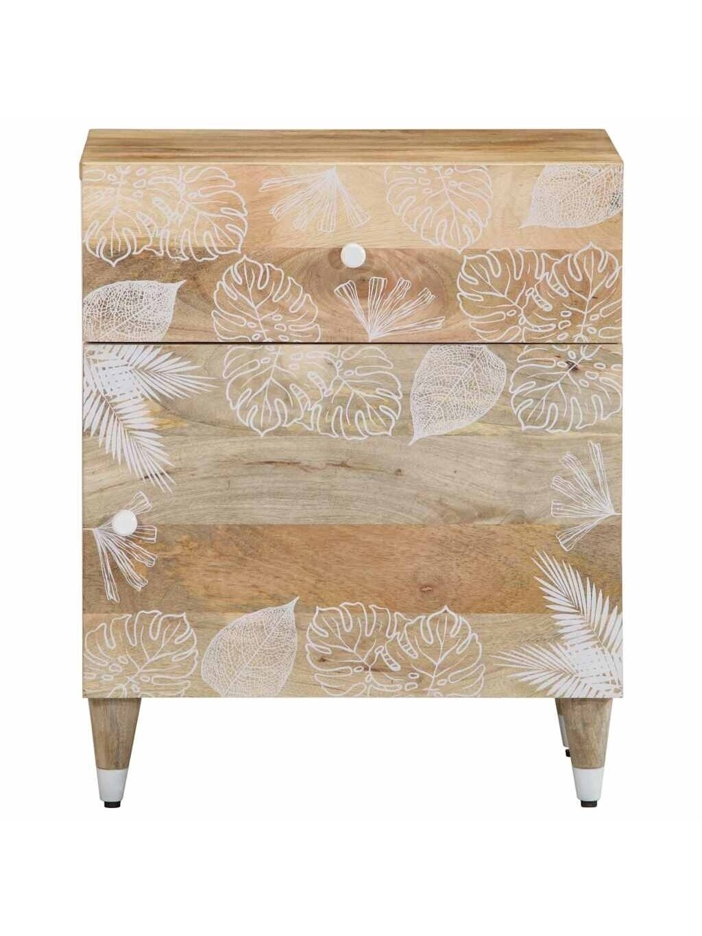 Bedside table, 50x33x60 cm, solid mango wood 1