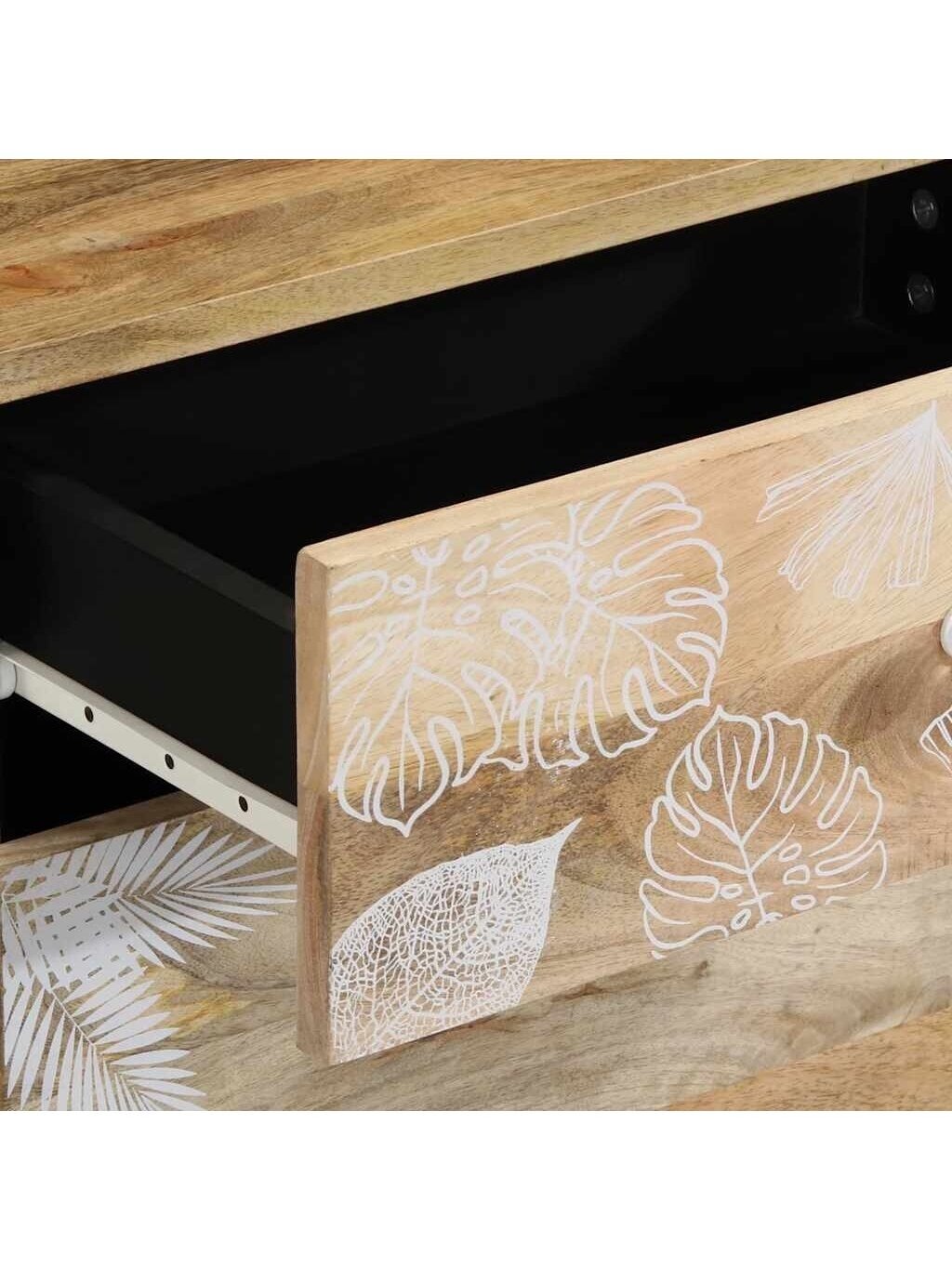 Bedside table, 50x33x60 cm, solid mango wood 7