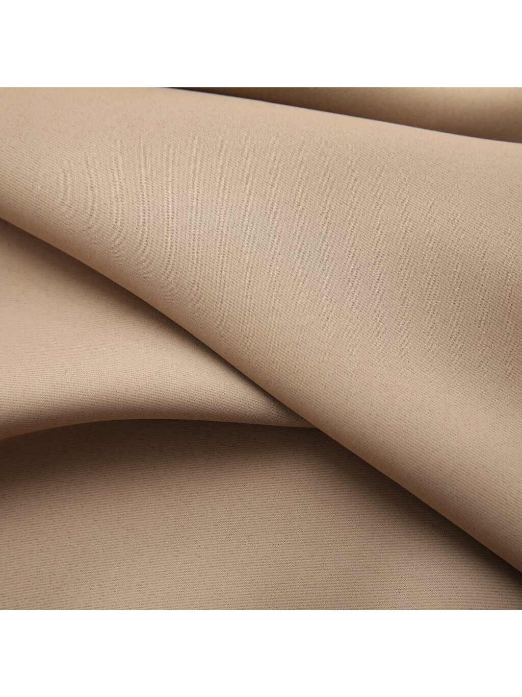 Naktinė užuolaida su kabliukais, taupe spalvos, 290x245cm 1