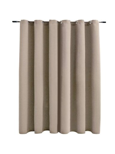 Night curtain with metal rings, sand color, 290x245 cm