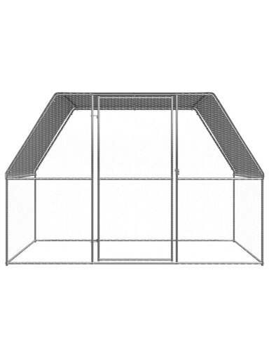 Kurnik dla kur, srebrny i szary, 3x2x2 m, stal