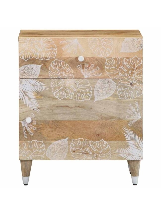 Bedside table, 50x33x60 cm, solid mango wood 1