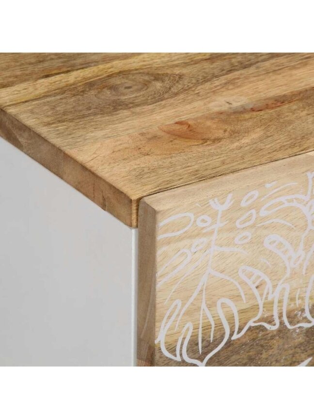 Bedside table, 50x33x60 cm, solid mango wood 6