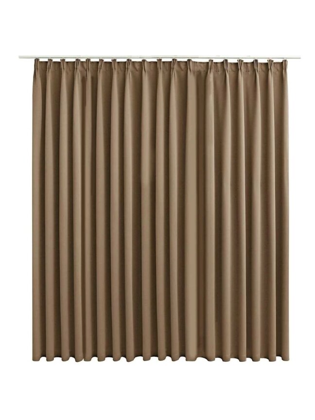 Night curtain with hooks, taupe color, 290x245cm 1