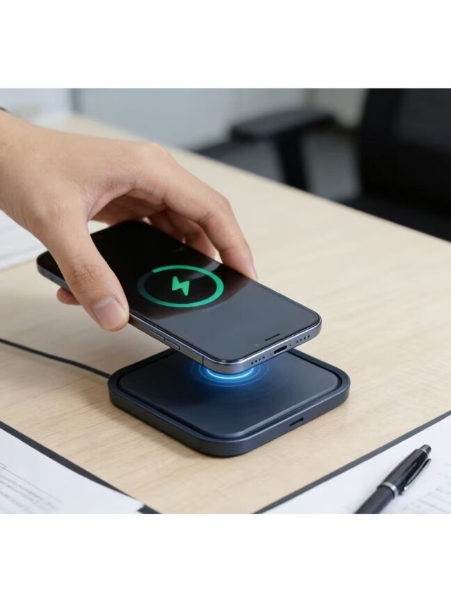 Portatīvs bezvadu lādētājs ar USB Type-C — plāns un kompakts 1