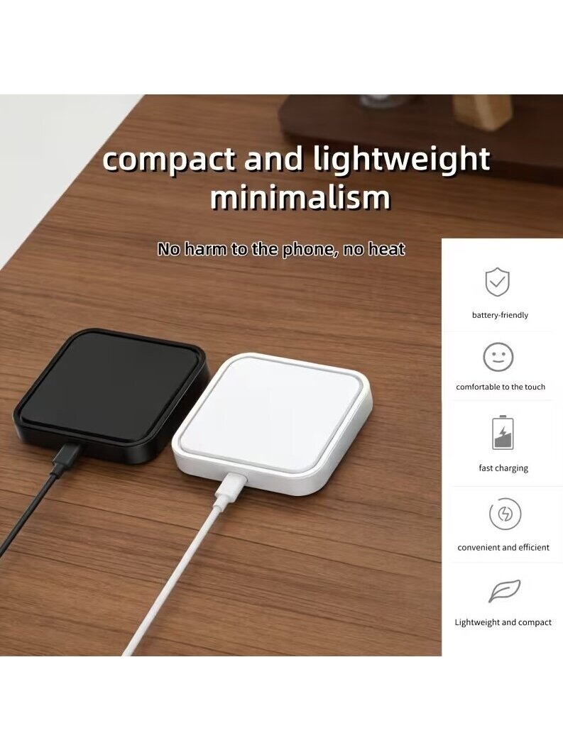 Portatīvs bezvadu lādētājs ar USB Type-C — plāns un kompakts