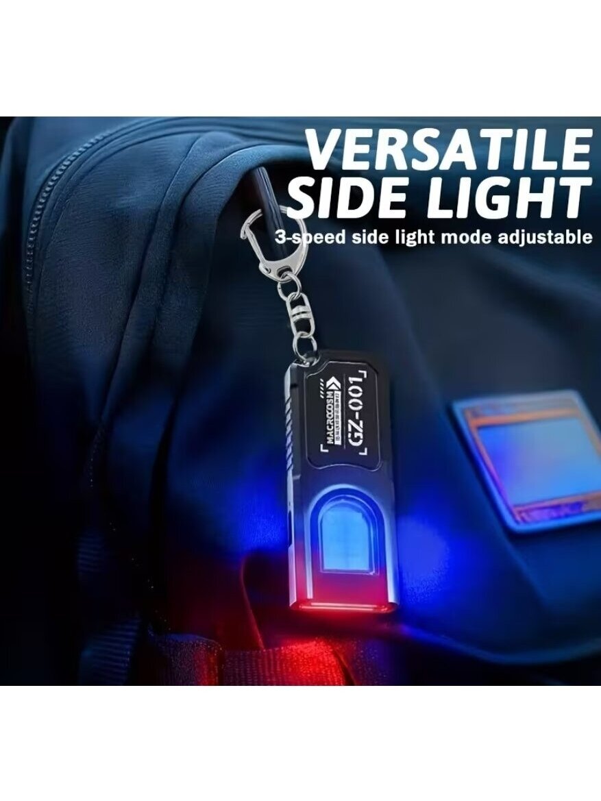 Nešiojamas USB įkraunamas mini žibintas su magnetiniu pagrindu ir 5 šviesos režimais 5