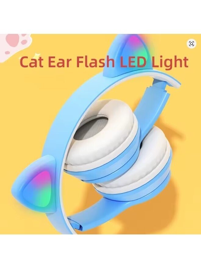 P47M belaidės Bluetooth ausinės su katės ausytėmis (Violetinė) 4