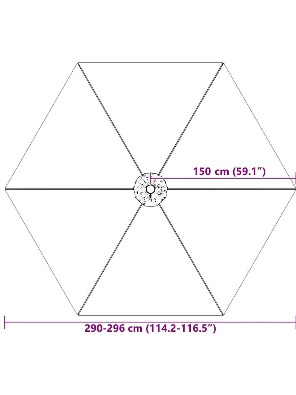 Varukangas päikesevarjule, taupe, 300 cm 7