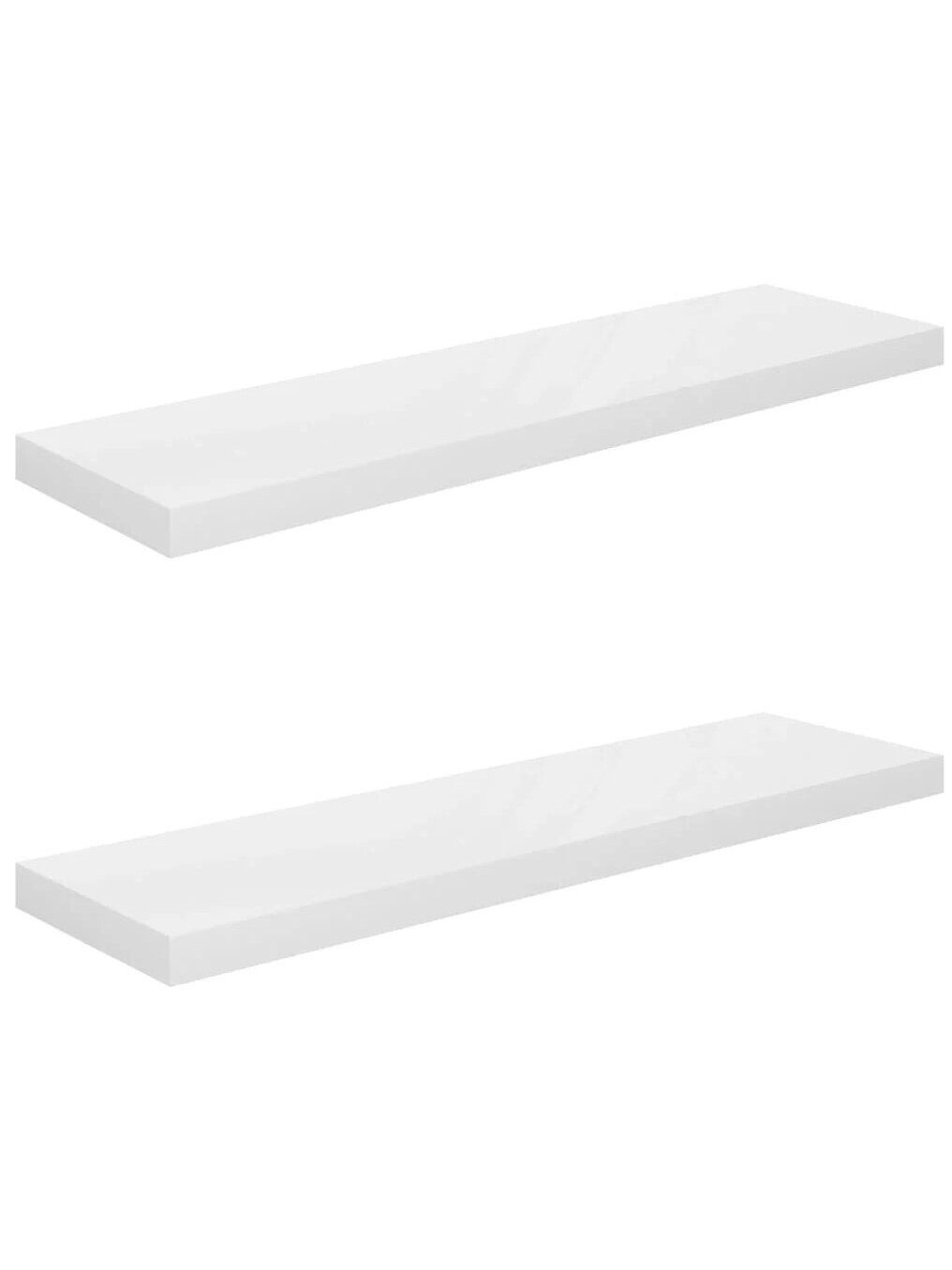 Pakabinamos lentynos, 2vnt., baltos, 90x23,5x3,8cm, MDF 1