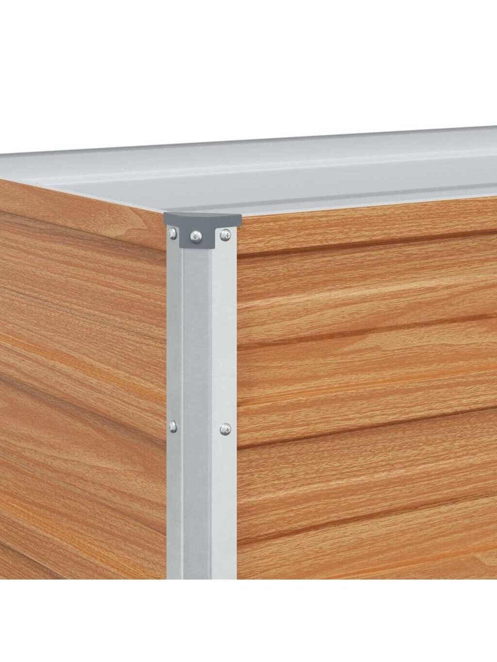 Raised garden bed, light brown, 100 × 100 × 77 cm 6