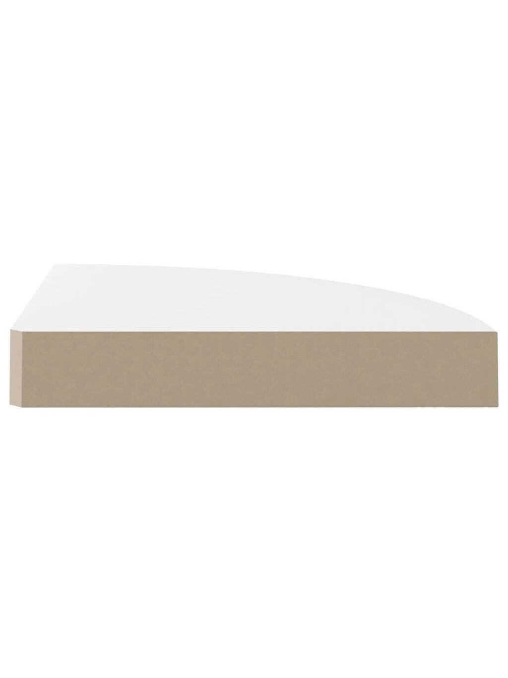 Pakabinamos kampinės lentynos, 4vnt., baltos, 25x25x3,8cm, MDF 3