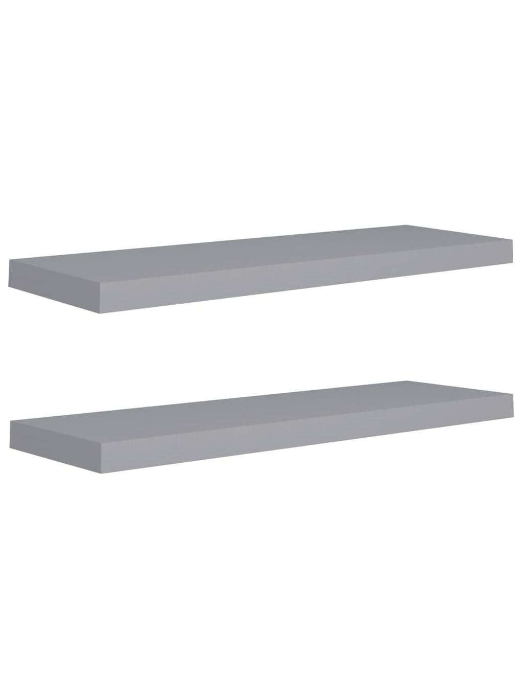 Hanging shelves, 2 pcs, gray, 80 × 23.5 × 3.8 cm, MDF 1
