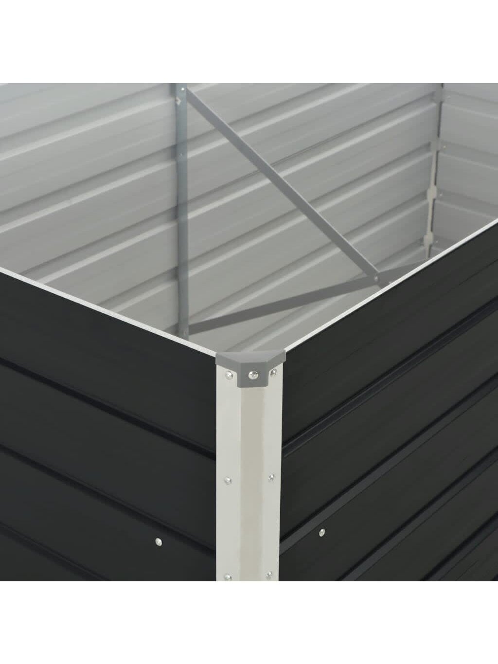 Raised garden bed, second-hand, 160x80x77 cm, galvanized steel 5