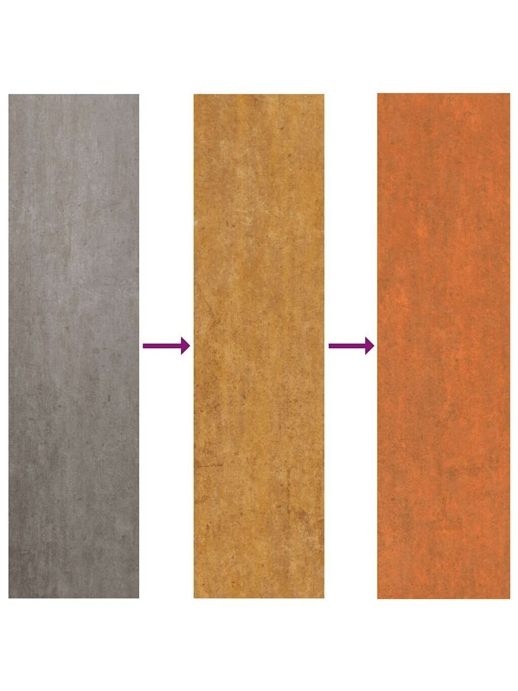 Pakeltas vazonas, 240x40x77 cm, surūdijęs Corten plienas 1
