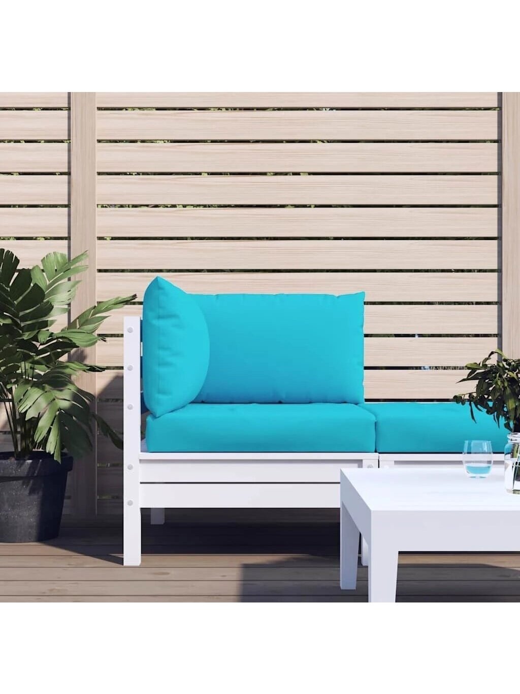 Pallet cushions, 3 pcs, turquoise, Oxford fabric