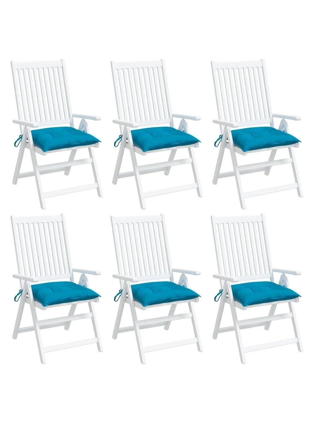 Pallet cushions, 6 pcs, light blue, 50×50×7 cm, fabric 3