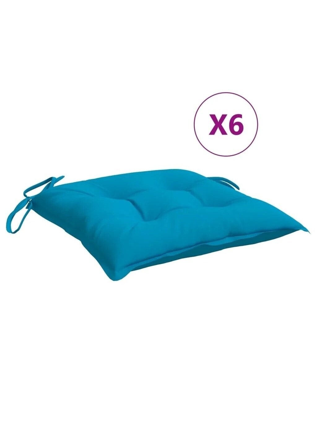 Pallet cushions, 6 pcs, light blue, 50×50×7 cm, fabric 1