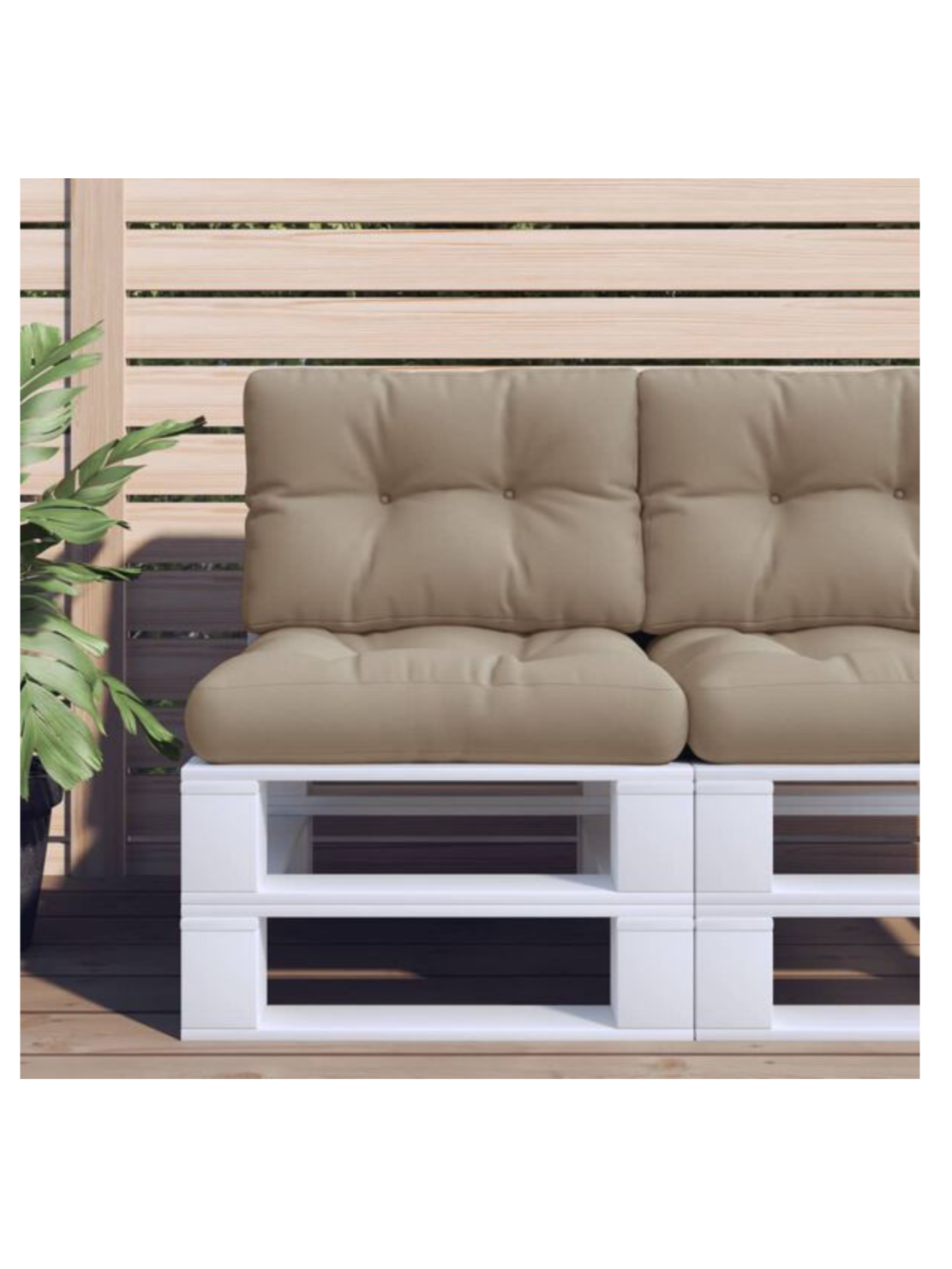 Подушка для поддона, цвет тауп, 60x40x12 см, ткань 1