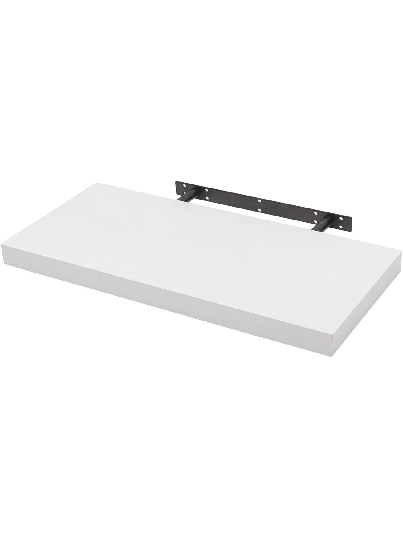 Wall-mounted shelf, wooden shelf, 50 × 22.8 × 3.8 cm, white. 6
