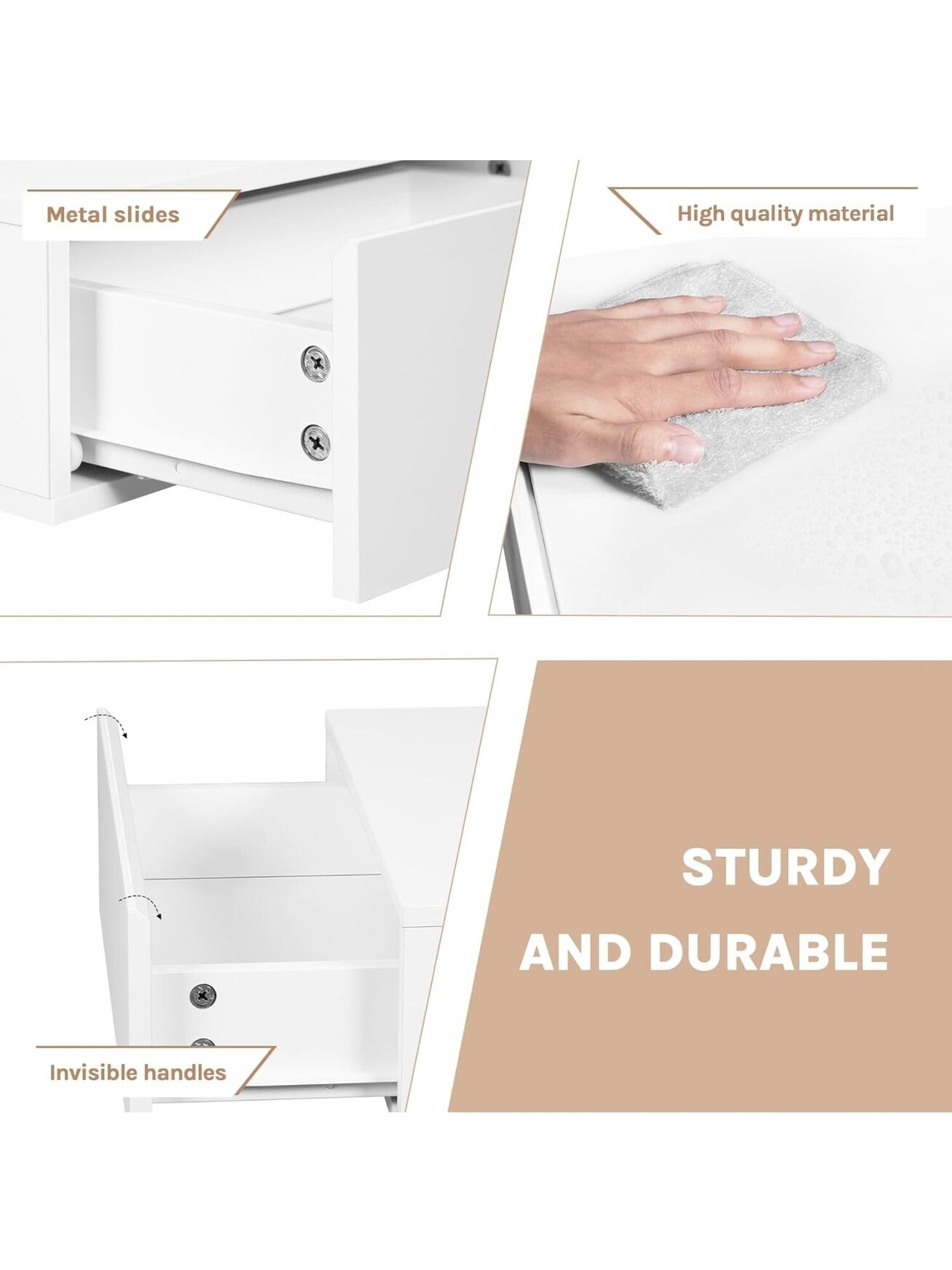 Wall-mounted bedside table with drawer, 40 × 30 × 14 cm 5 Wall-mounted bedside table with drawer, 40 × 30 × 14 cm 5