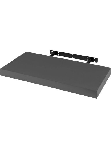 Pakabinama sieninė lentyna 50 x 22,9 x 3,8 cm, tamsiai pilkos spalvos Pakabinama sieninė lentyna 50 x 22,9 x 3,8 cm, tamsiai pilkos spalvos