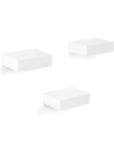 Pakabinama sieninė lentyna, blizgi MDF lentyna, 1 vnt., 10,5 x 7,5 x 3 cm, baltos spalvos. Pakabinama sieninė lentyna, blizgi MDF lentyna, 1 vnt., 10,5 x 7,5 x 3 cm, baltos spalvos.