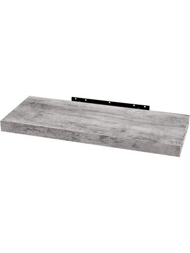 Pakabinama sieninė lentyna CD, DVD ir knygoms, 100 × 22,9 × 3,8 cm, ąžuolo pilkos spalvos (Oak Grey) Pakabinama sieninė lentyna CD, DVD ir knygoms, 100 × 22,9 × 3,8 cm, ąžuolo pilkos spalvos (Oak Grey)
