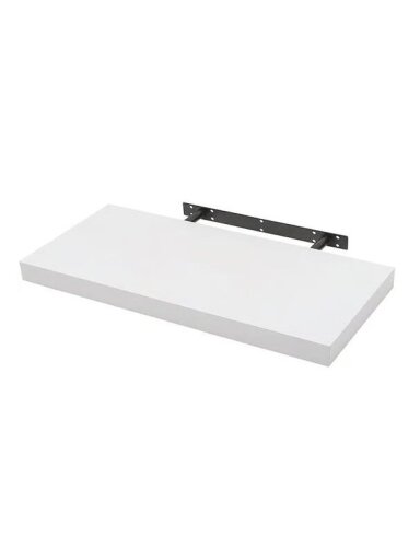 Pakabinama sieninė MDF lentyna „Floating Shelf“, balta, 100x22.9x3.8 cm Pakabinama sieninė MDF lentyna „Floating Shelf“, balta, 100x22.9x3.8 cm