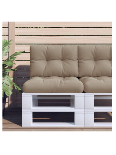Pallet cushion, taupe, 60x40x12cm, fabric