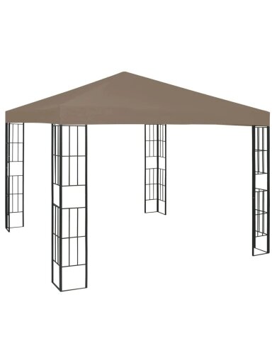 Aiapaviljon, antratsiitvärvi, 3 × 3 m, taupe värvi, 3 × 3 m