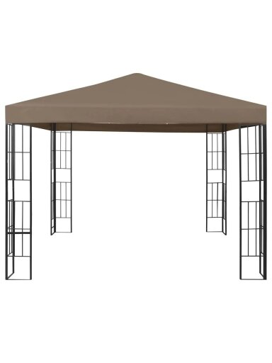 Aiapaviljon, antratsiitvärvi, 3 × 3 m, taupe värvi, 3 × 3 m