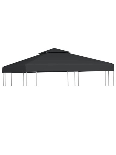 Gazebo rezerves pārsegs, 310 g/m², tumši pelēks, 3 x 3 m
