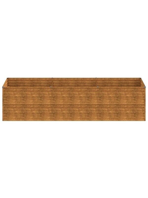 Tõstetud aiapeenar 290 × 100 × 68 cm, CORTEN teras 3