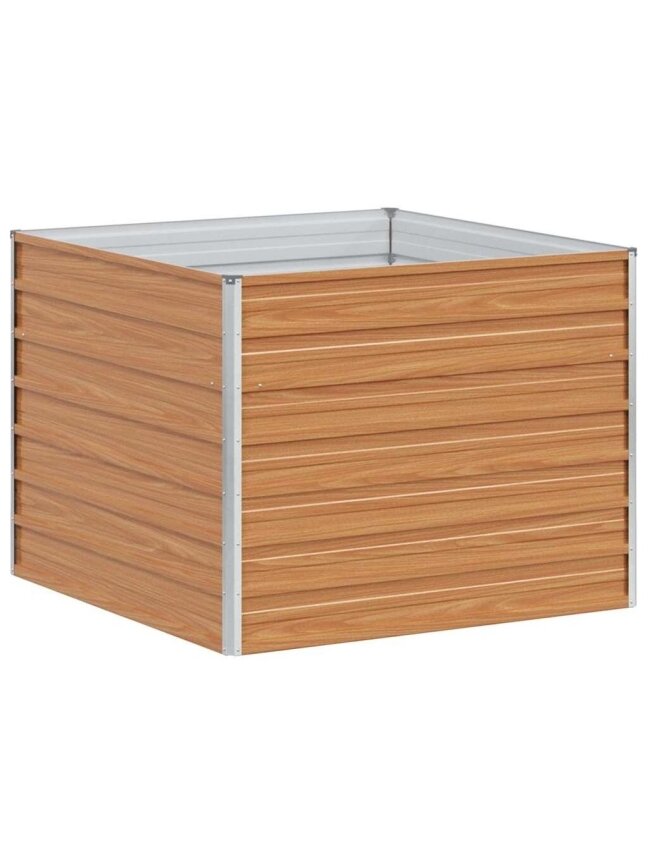 Raised garden bed, light brown, 100 × 100 × 77 cm 2
