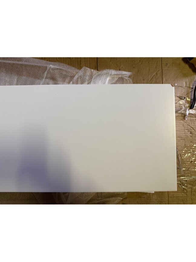 Wisząca półka ścienna z 1 szufladą, biała, MDF 9