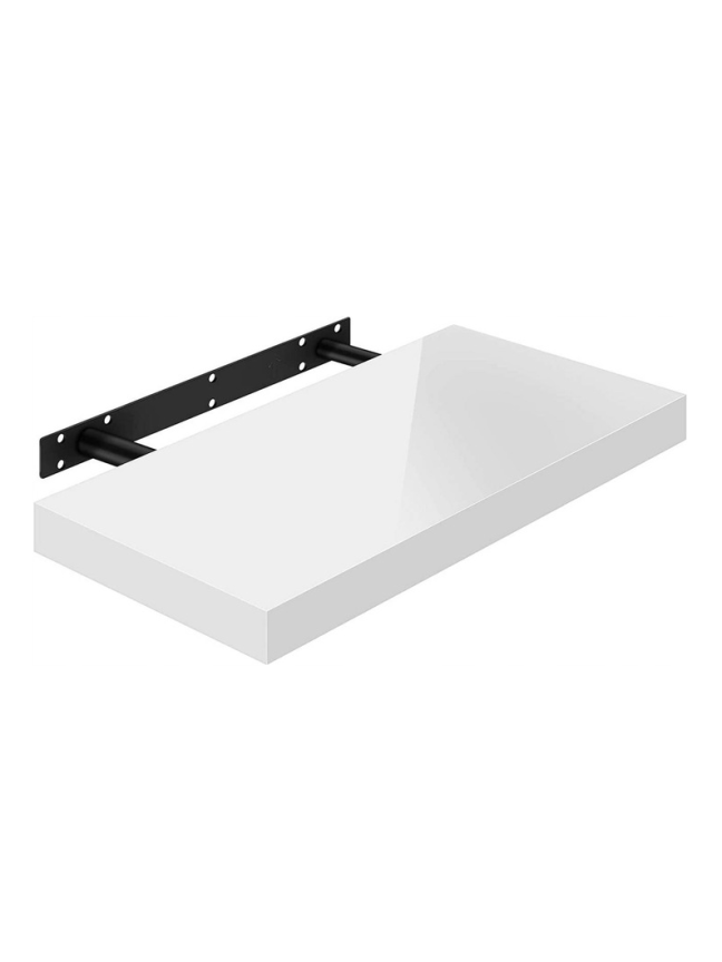 Riputatav puidust seinariiul, 22,9 × 50 cm, valge 1