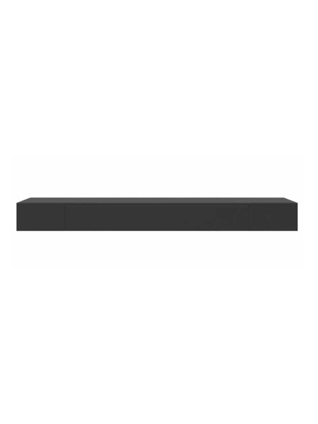 Wall-mounted shelf with drawer, black, 80 × 25 × 8 cm 4
