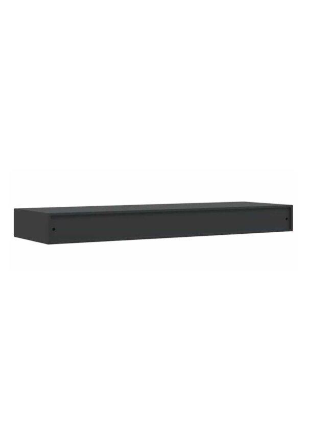Wall-mounted shelf with drawer, black, 80 × 25 × 8 cm 5