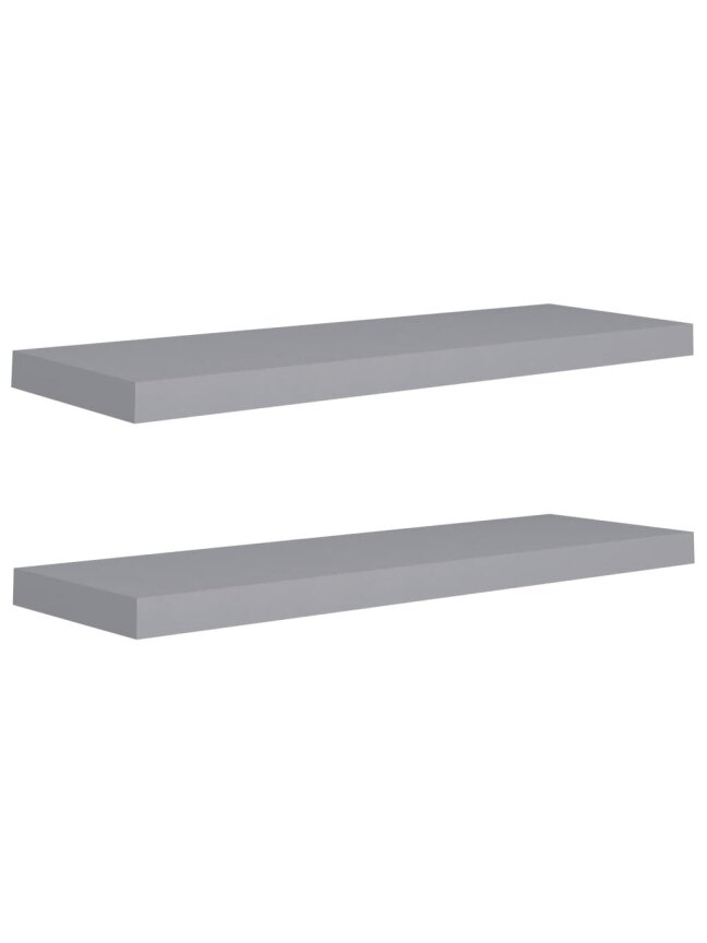 Hanging shelves, 2 pcs, gray, 80 × 23.5 × 3.8 cm, MDF 1