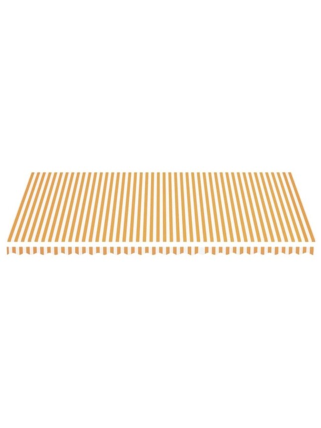 Varukangas markiisile, kollane ja valge, 6 × 3,5 m 2