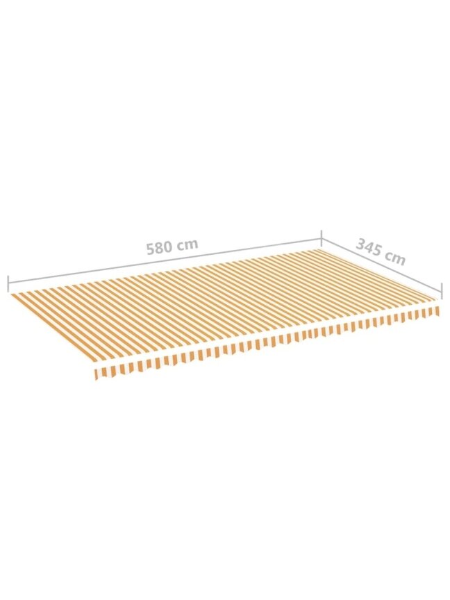 Varukangas markiisile, kollane ja valge, 6 × 3,5 m 5