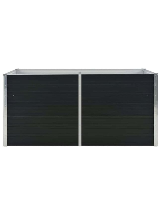Paaugstināta dārza dobe, antracīta krāsā, 160 × 80 × 77 cm, cinkots tērauds 3