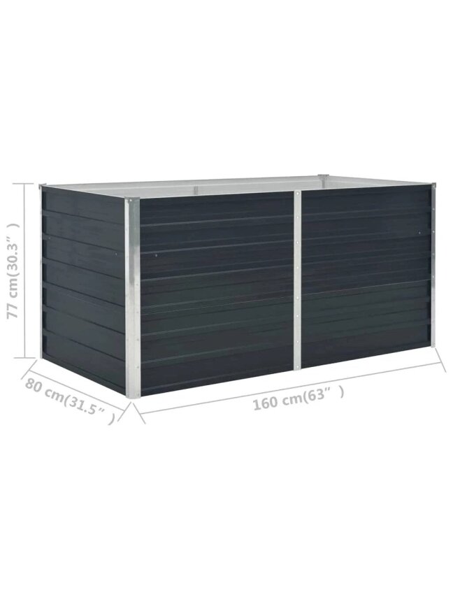 Pakeltas sodo lovelis, antr. sp., 160x80x77cm, galvan. plienas 6