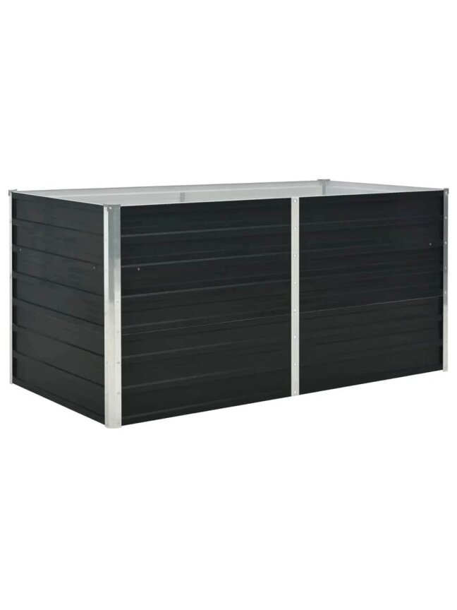 Raised garden bed, second-hand, 160x80x77 cm, galvanized steel 2