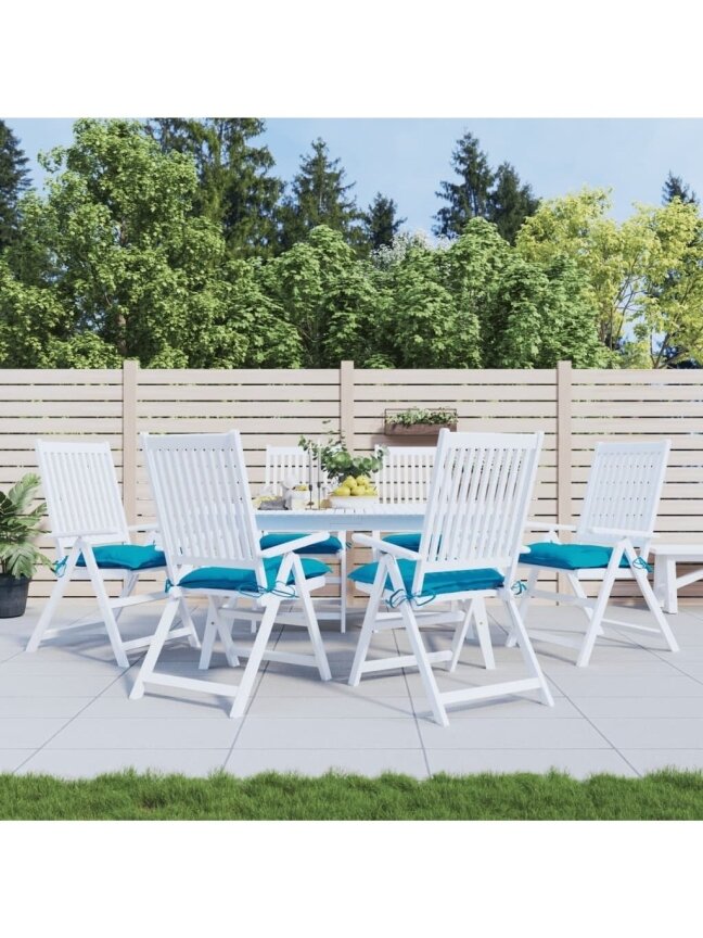 Pallet cushions, 6 pcs, light blue, 50×50×7 cm, fabric