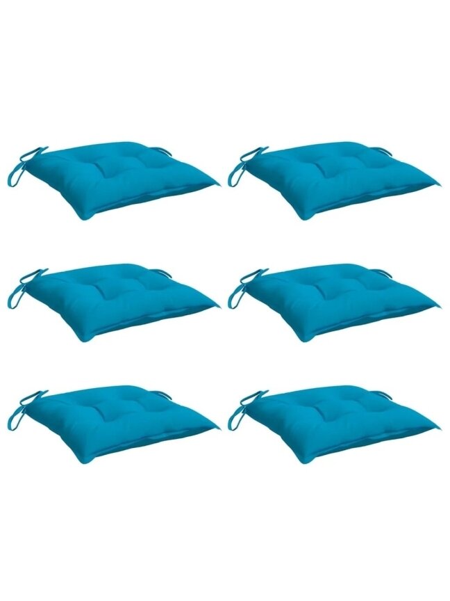 Pallet cushions, 6 pcs, light blue, 50×50×7 cm, fabric 2