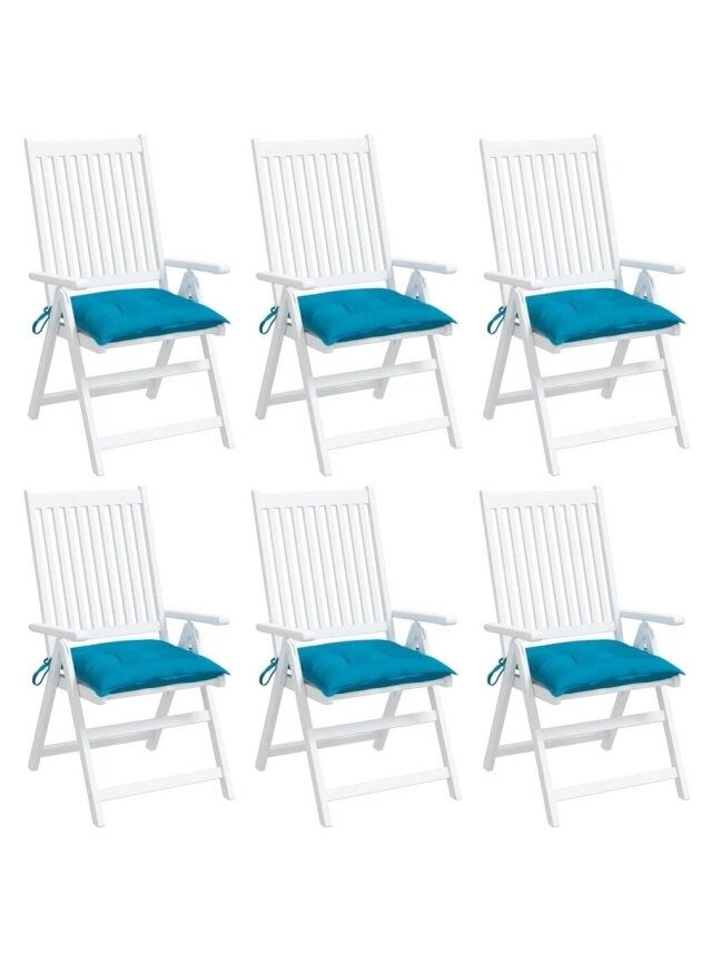 Pallet cushions, 6 pcs, light blue, 50×50×7 cm, fabric 3
