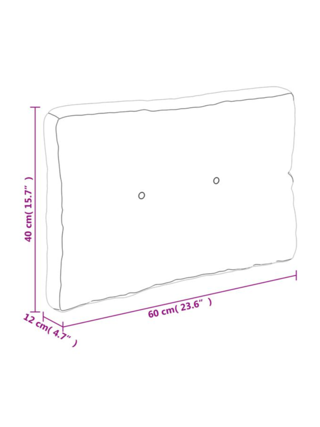 Подушка для поддона, цвет тауп, 60x40x12 см, ткань 9